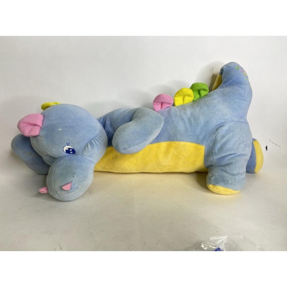 enfant Dinosaur Dino Baby Plush Stuffed Toy Blue Yellow Pink